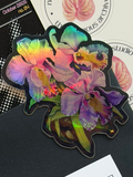 Holographic Orchid Vinyl Sticker
